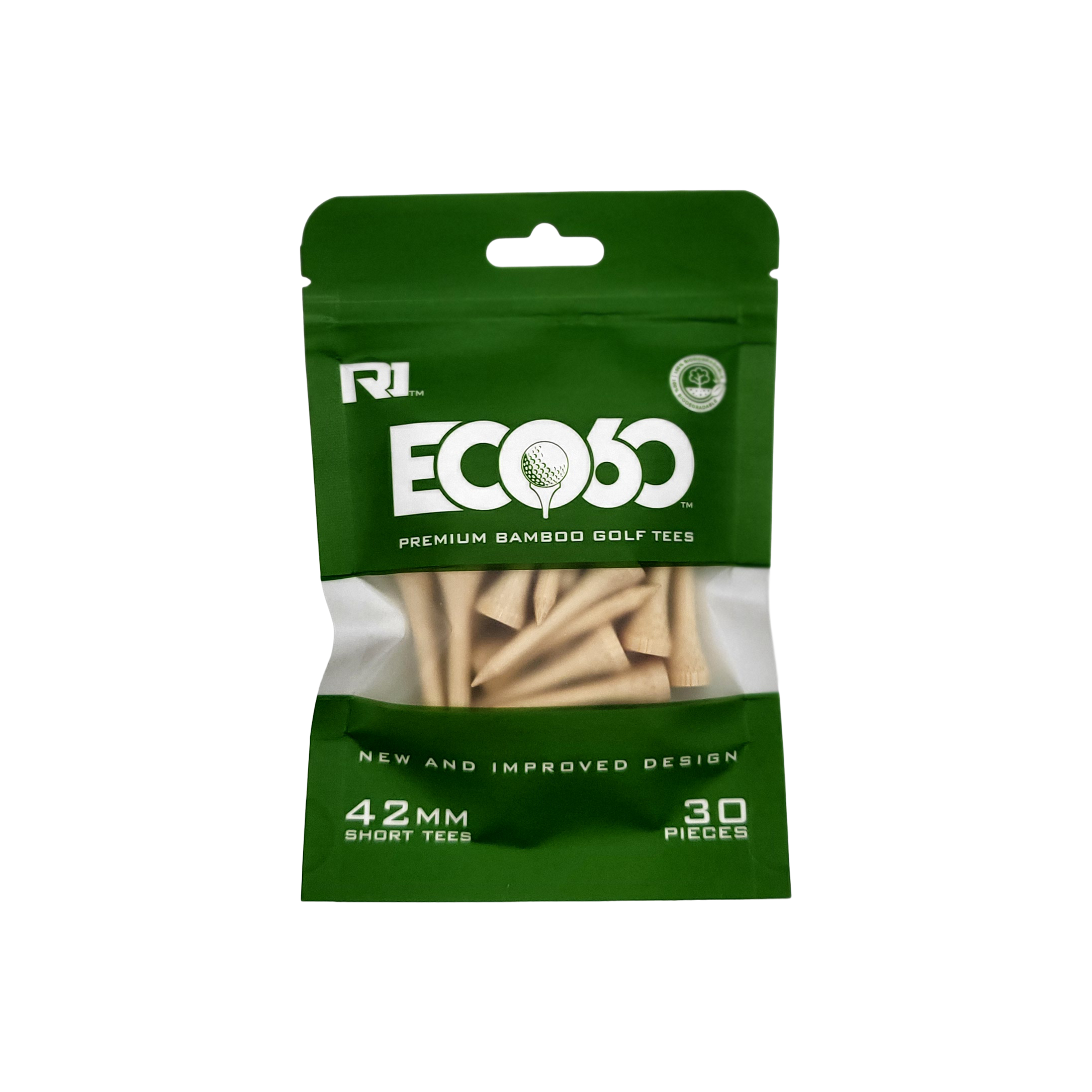 Eco60 Bamboo Golf Tees – 42mm
